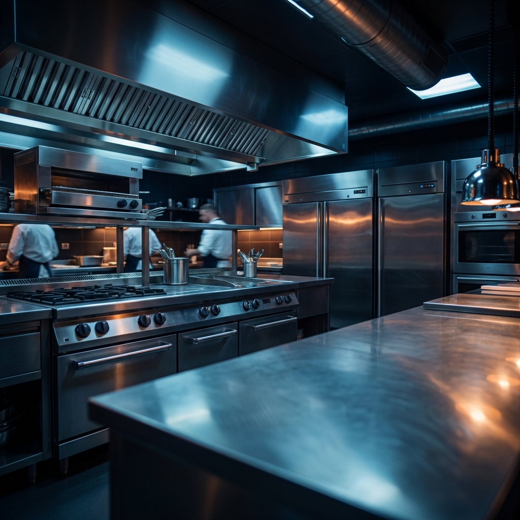 Cocina profesional de acero inoxidable